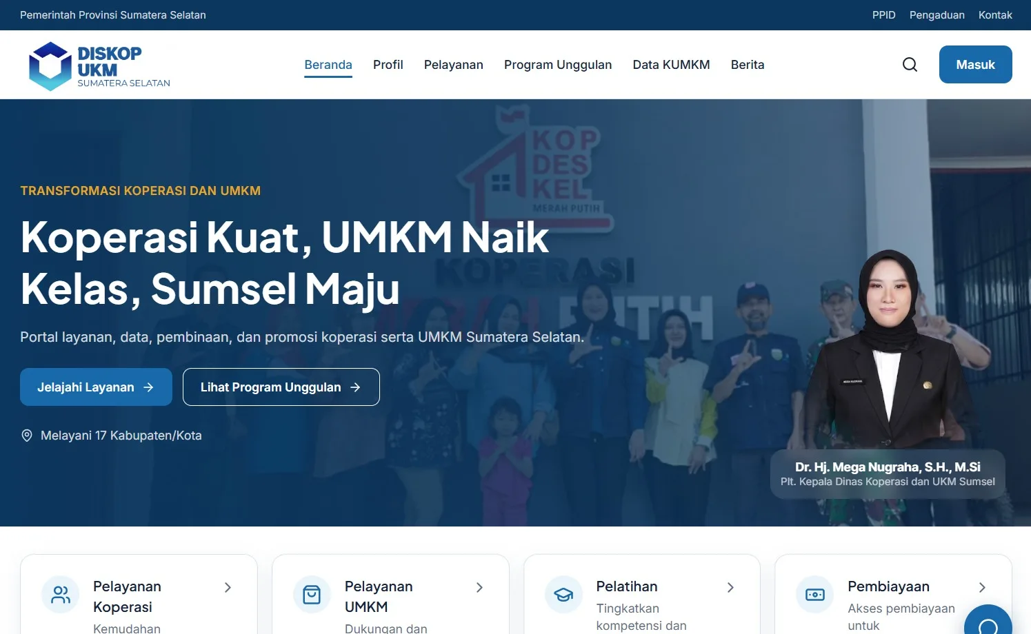Website Dinas Koperasi dan UMKM